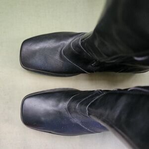 Josef Seibel BLACK Leather BOOTS Size 8